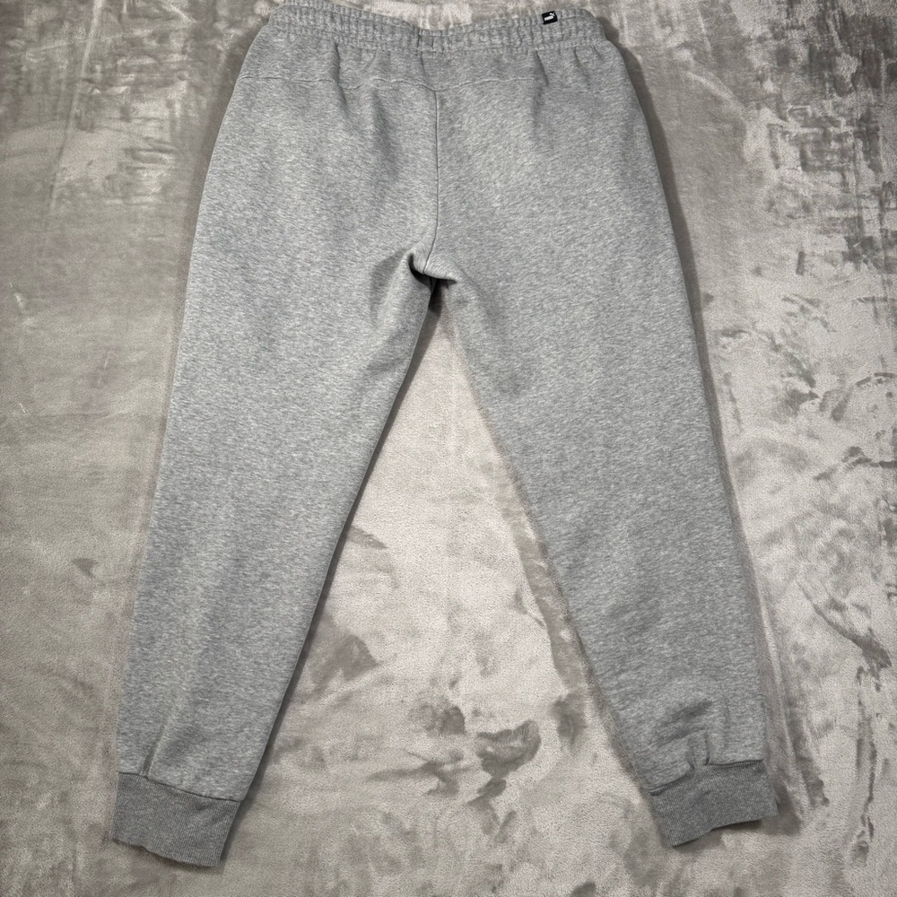 Puma Men's Embossed Fleece Jogger Pant Sweatpants Men's Grey Large Heather - Picture 8 of 9